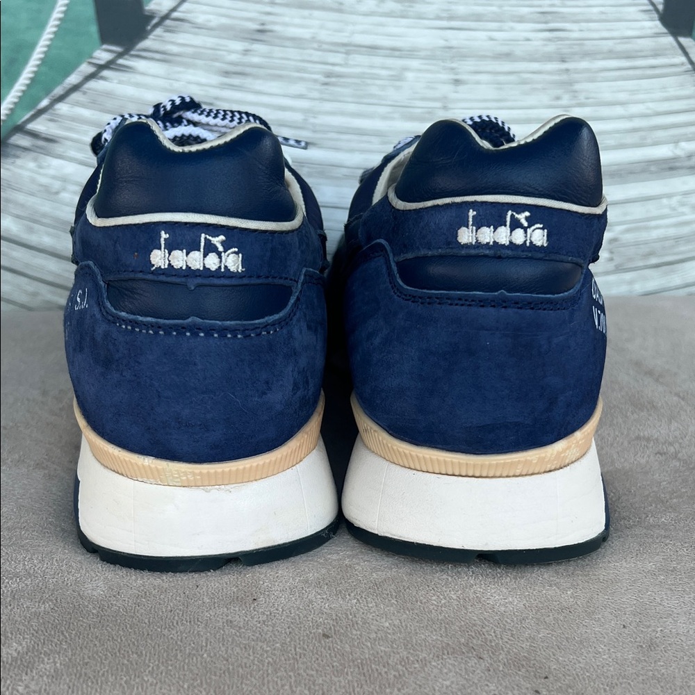 Diadora Blue and White Men's Sneakers - Picture 9 of 16